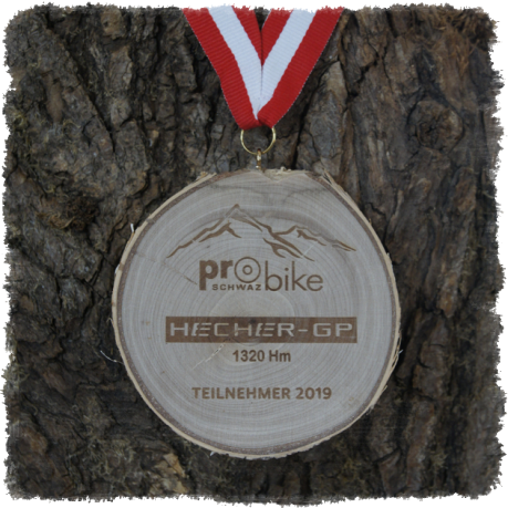 Holzmedaille Holzmedaille Baumscheibenmedaille Birke mit Rinde, Neureuth Sprint 2016