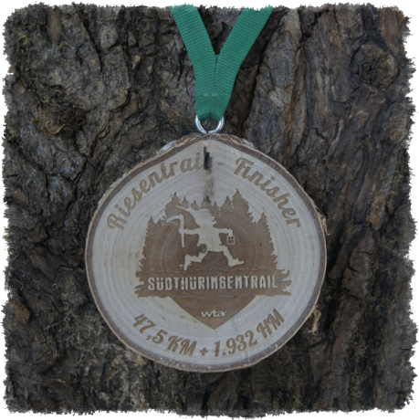 Holzmedaille Holzmedaille Baumscheibenmedaille Birke mit Rinde, Neureuth Sprint 2016