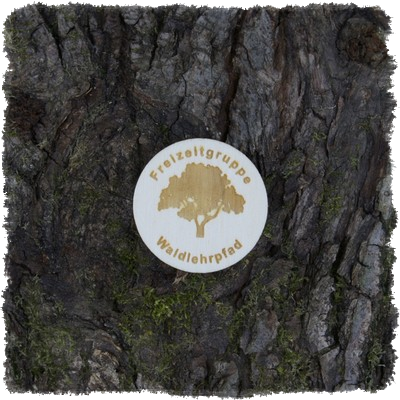 Sperrholzmarke, Holzmarke, Holzchip, Wertchip rund 45 mm.