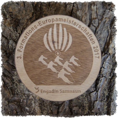 Sperrholzmedaille, Holzmedaille rund 100 mm.