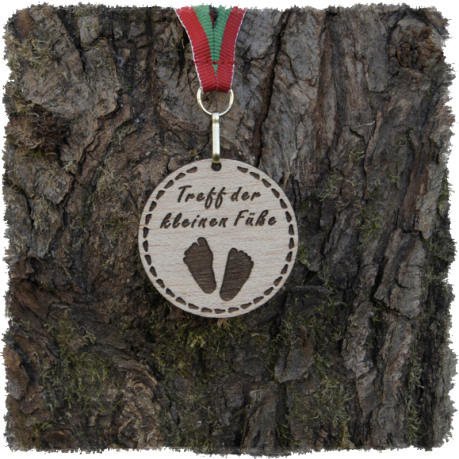 Sperrholzmedaille, Holzmedaille rund 50 mm.