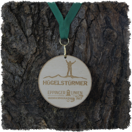 Sperrholzmedaille, Holzmedaille rund 60 mm.