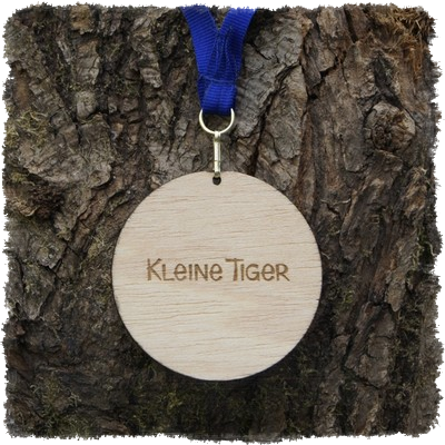 Sperrholzmedaille, Holzmedaille rund 70 mm, Kampfkunstschule Zorneding