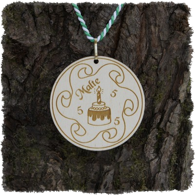 Sperrholzmedaille, Holzmedaille rund 70 mm.