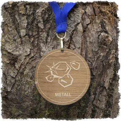 Sperrholzmedaille, Holzmedaille rund 70 mm, Kampfkunstschule Zorneding