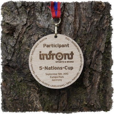 Holzmedaillen rund 70 mm