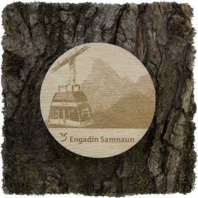 Sperrholzmedaille, Holzmedaille rund 80 mm.