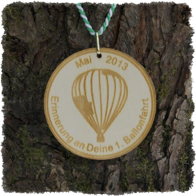 Sperrholzmedaille, Holzmedaille rund 80 mm.