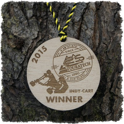 Sperrholzmedaille, Holzmedaille rund 80 mm.