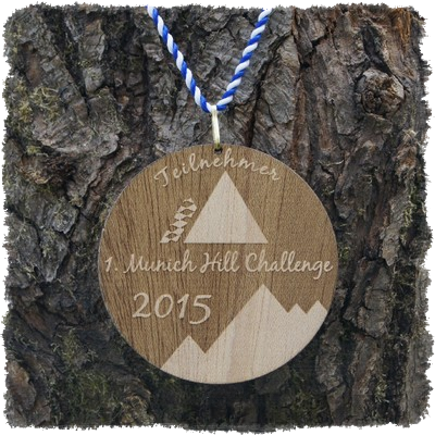 Sperrholzmedaille, Holzmedaille rund 80 mm.