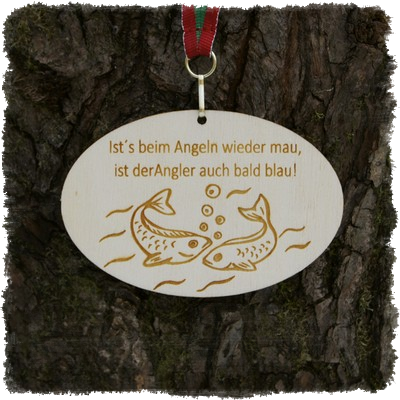 Sperrholzmedaille, Holzmedaille oval 105 x 70 mm.