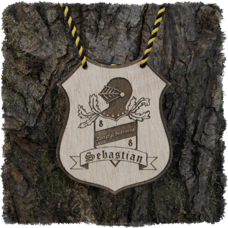 Sperrholzmedaille, Holzmedaille, Sonderform, Laserkonturgeschnitten.